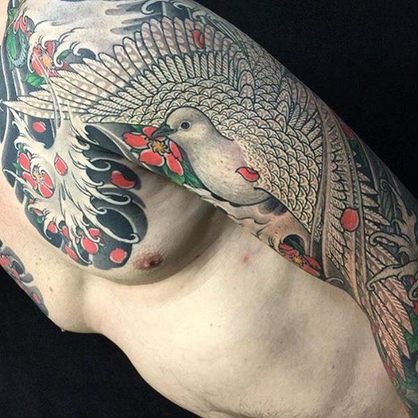 голубь татуировки 18