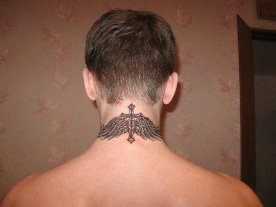 татуировка на шее 185