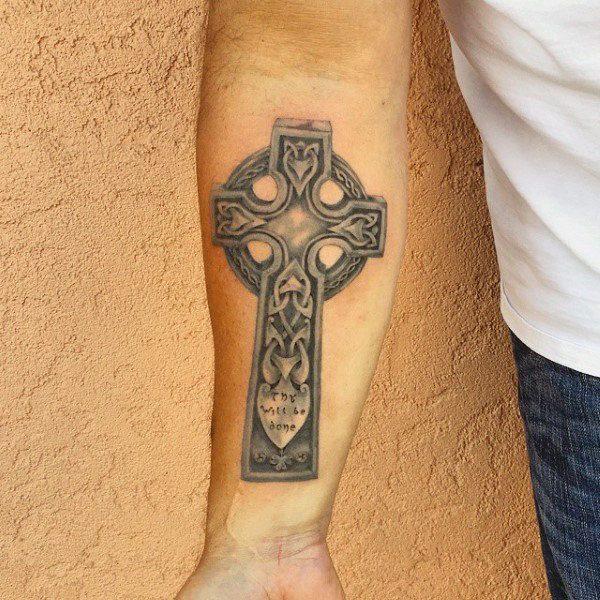 тату кельтский крест 09