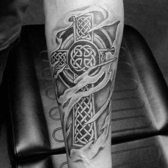 тату кельтский крест 309
