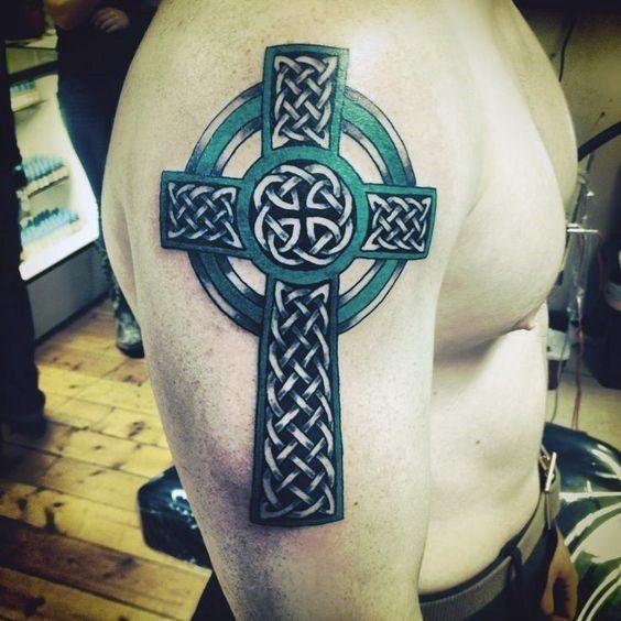 тату кельтский крест 353
