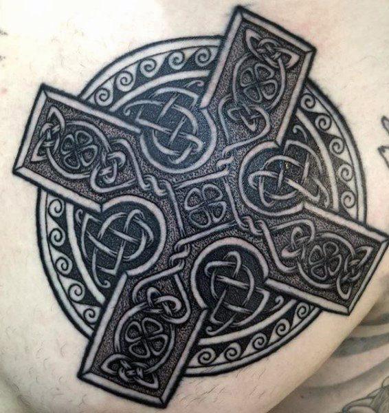 тату кельтский крест 65