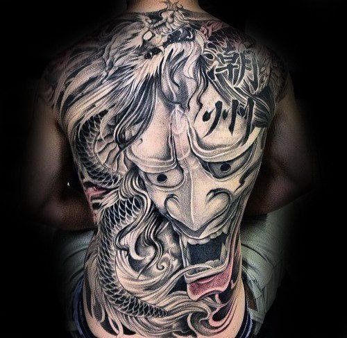 татуировка японского демона oni 11