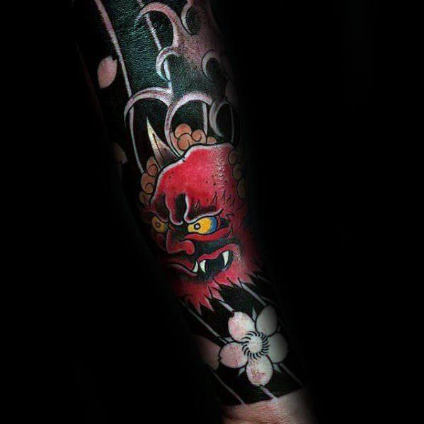Японский демон татуировка oni 13