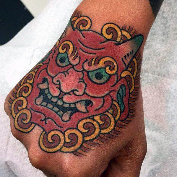 татуировка японского демона oni 39