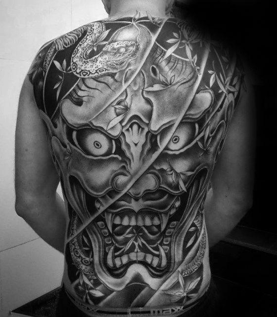 татуировка японского демона oni 43