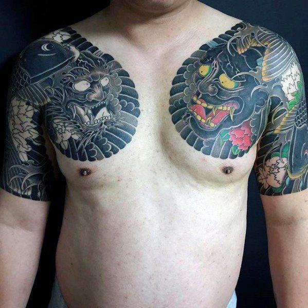 татуировка японского демона oni 53