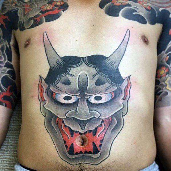 татуировка японского демона oni 71