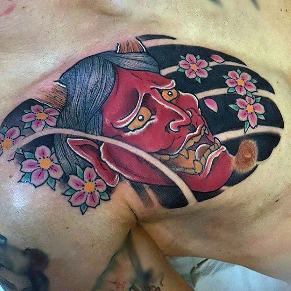 татуировка японского демона oni 79