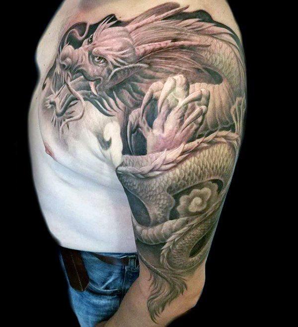 китайский дракон тату 01