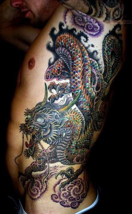 китайский дракон тату 45
