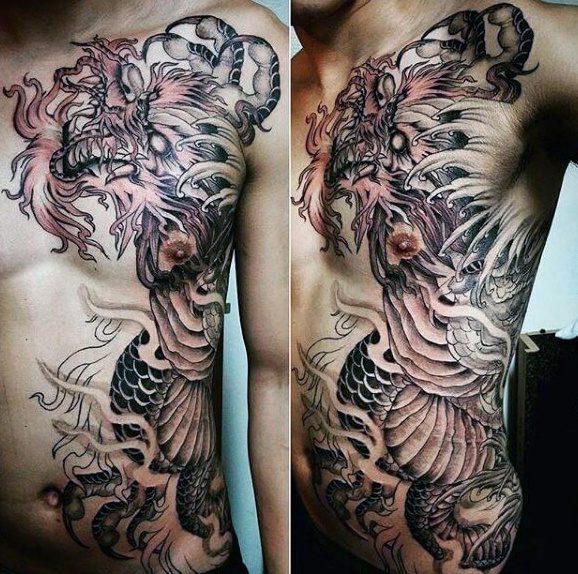 китайский дракон тату 57