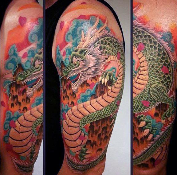 татуировка китайский дракон 71