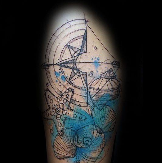 татуировка морская звезда 97