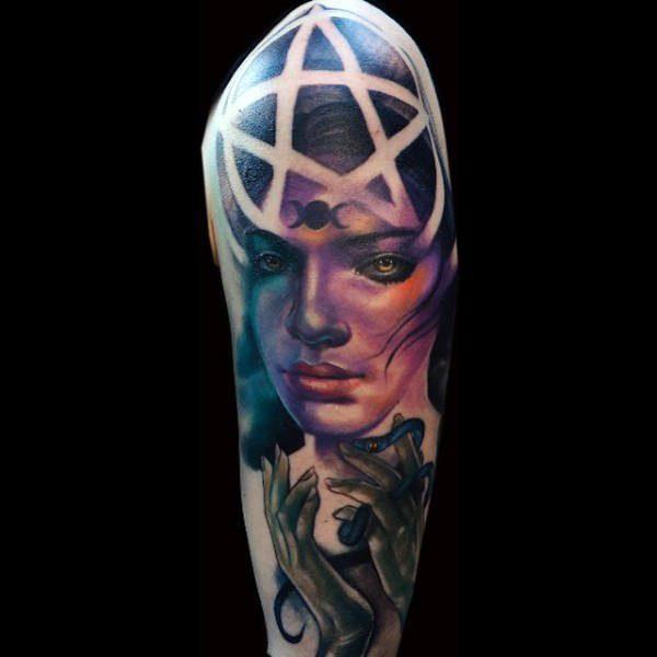 пентаграмма звезда татуировка 157
