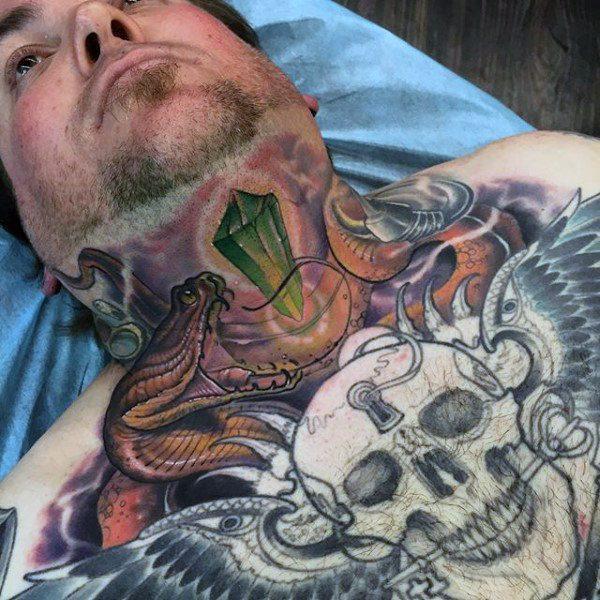 Männer hals tattoos Traditionelle japanische