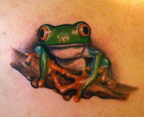 татуировка лягушка 38