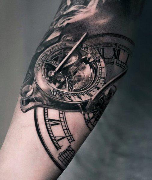 часы татуировки 03