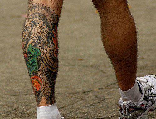 татуировка на ноге 145