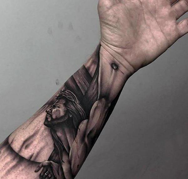 Иисус Христос татуировка 04