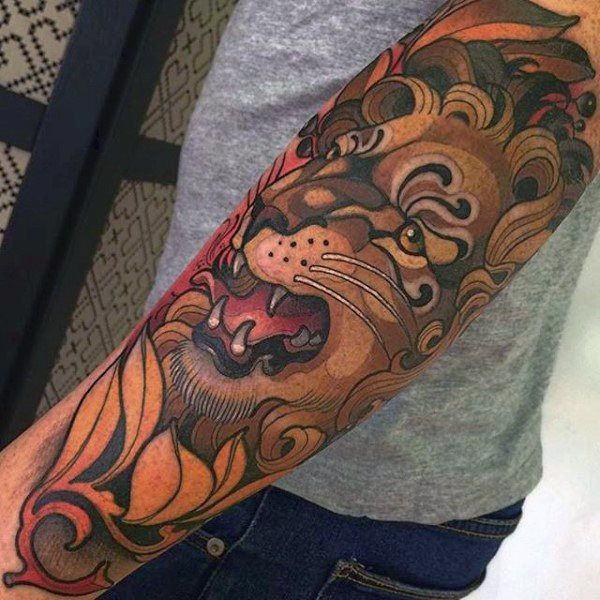 лев татуировка 126