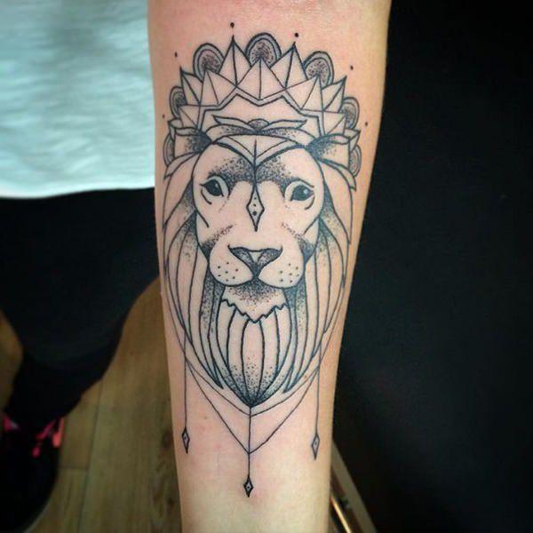 лев татуировка 160