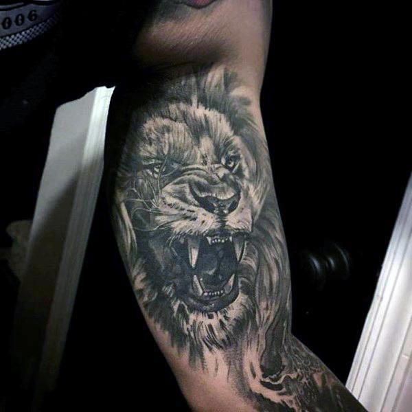 лев татуировка 76