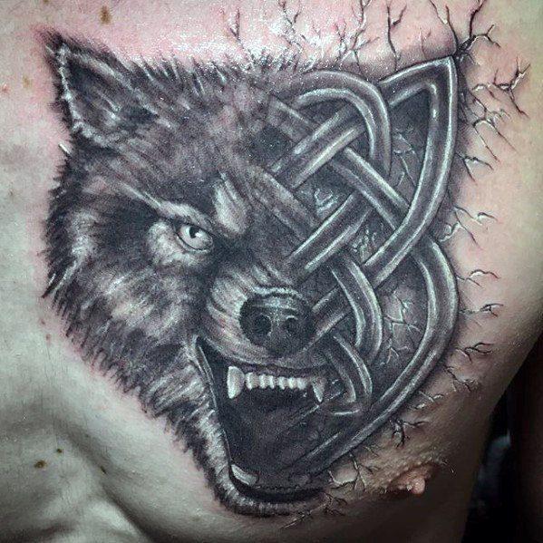 кельтский волк тату 27
