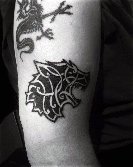 кельтский волк татуировка 33