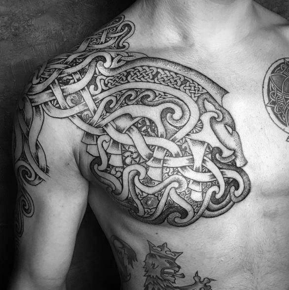 кельтский волк татуировка 37