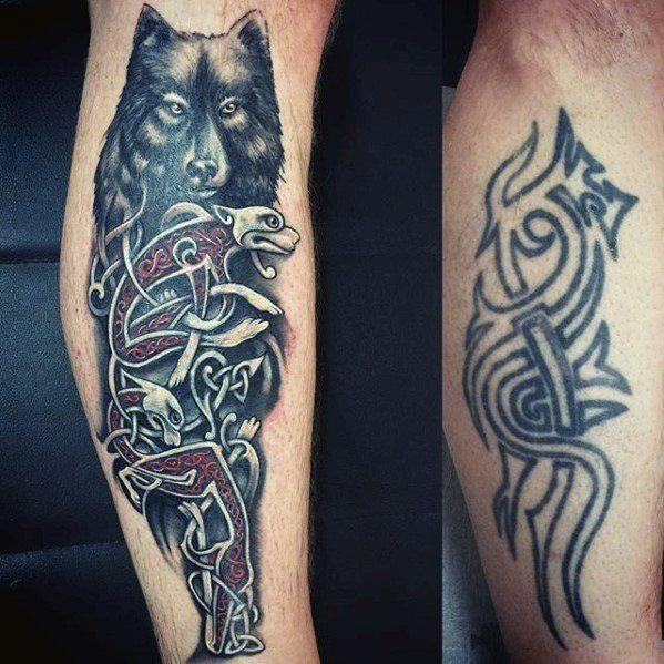 кельтский волк тату 39
