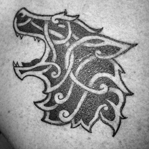 кельтский волк татуировка 45