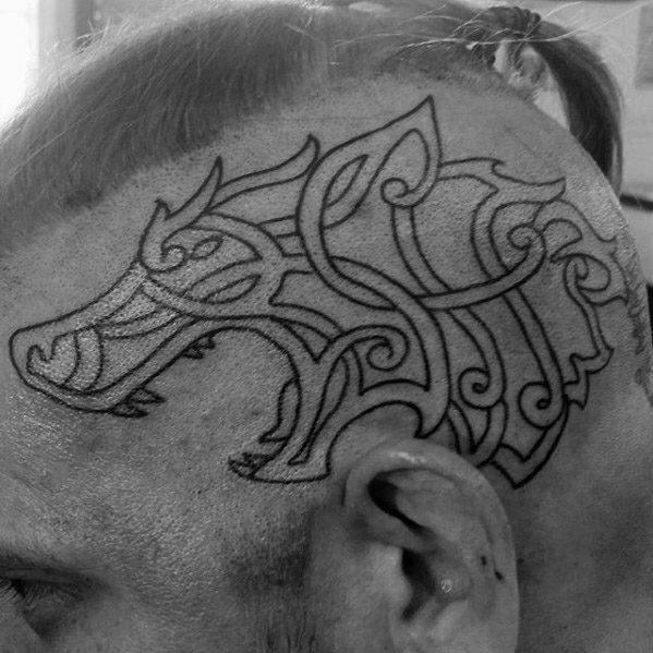 кельтский волк татуировка 59