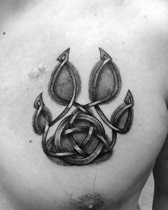 кельтский волк татуировка 69