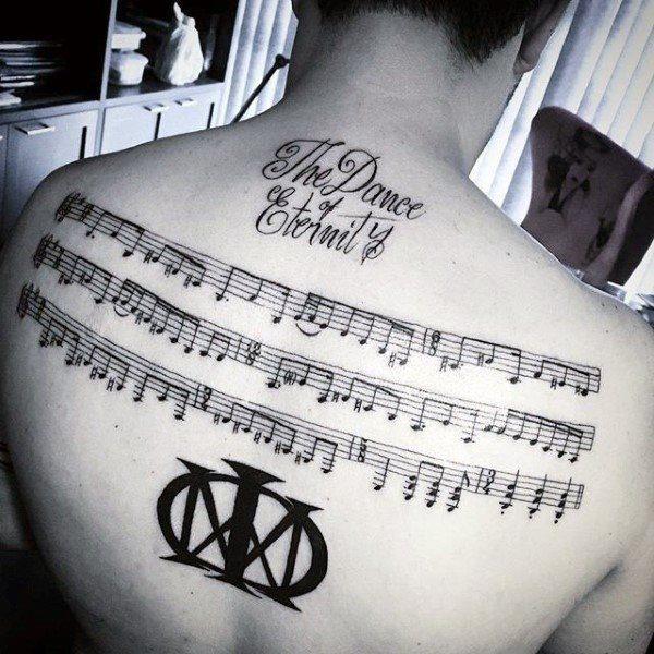 музыка ноты татуировка 117