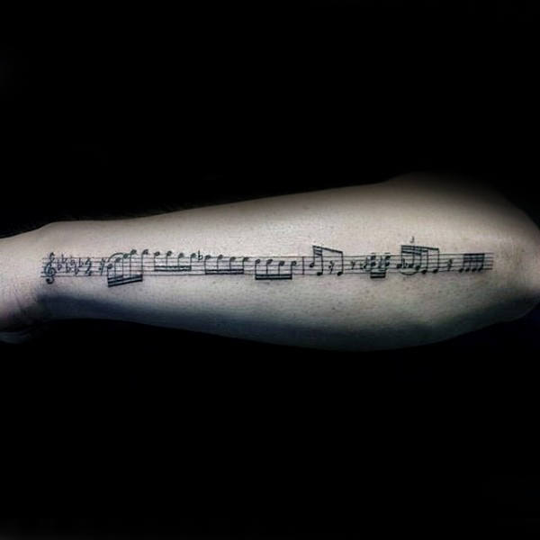 татуировка музыкальная нота 141