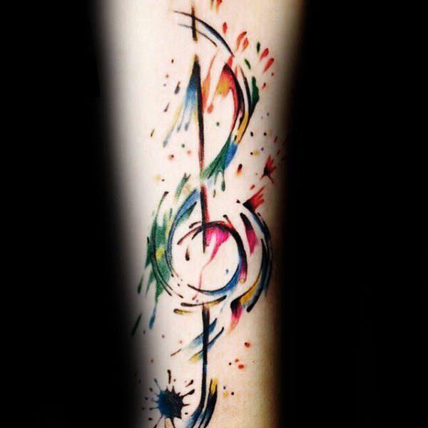 музыка ноты татуировка 47