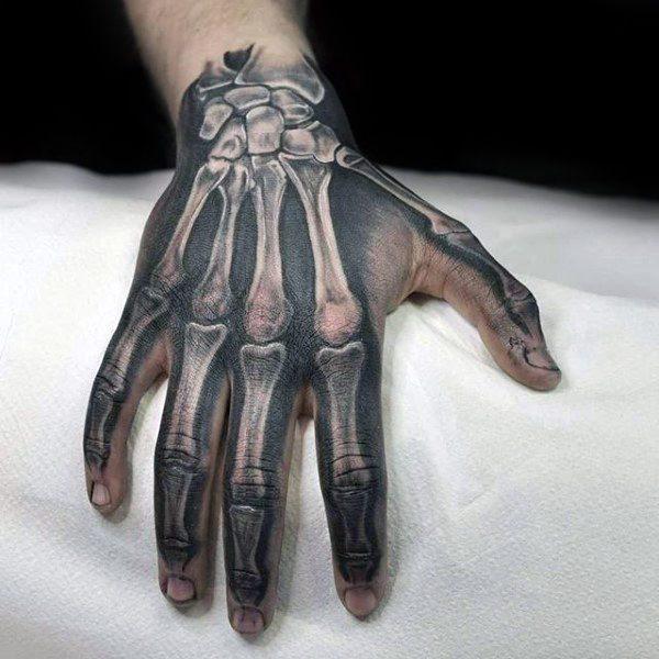 рука скелет кость татуировка 55