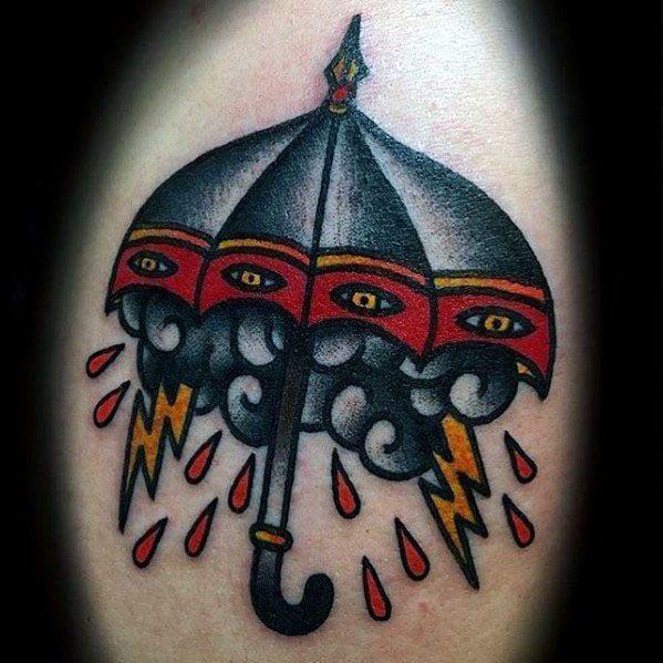 татуировка зонтик 124