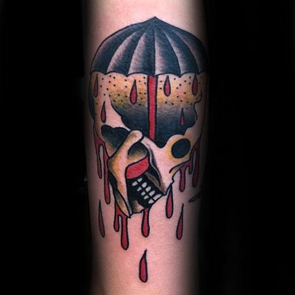 татуировка зонт 13