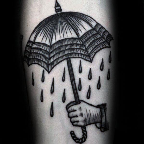 татуировка зонтик 34