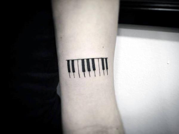 клавиатура пианино тату 01