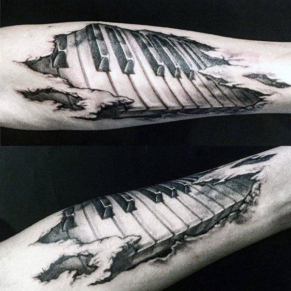 клавиатура пианино татуировка 101