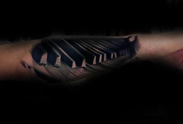 клавиатура пианино тату 107