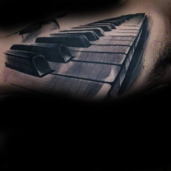 клавиатура пианино тату 17
