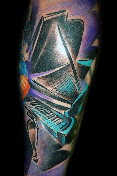 клавиатура пианино татуировка 89