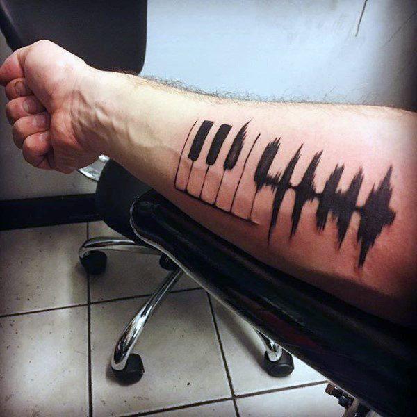 клавиатура пианино татуировка 93