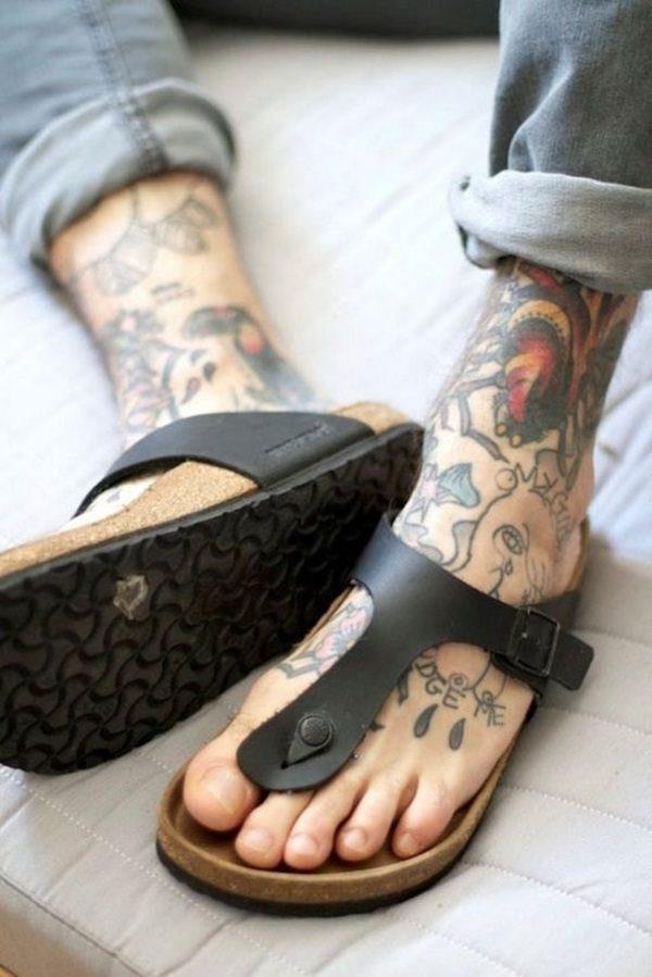 татуировка на ноге 50