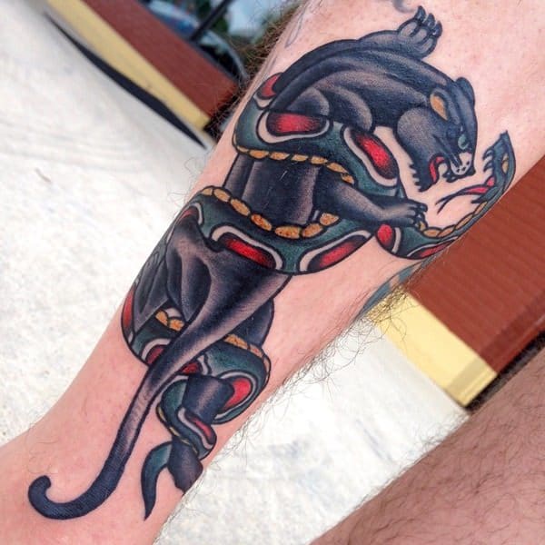 пума пантера татуировка 12
