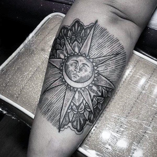 Что означает татуировка черное солнце